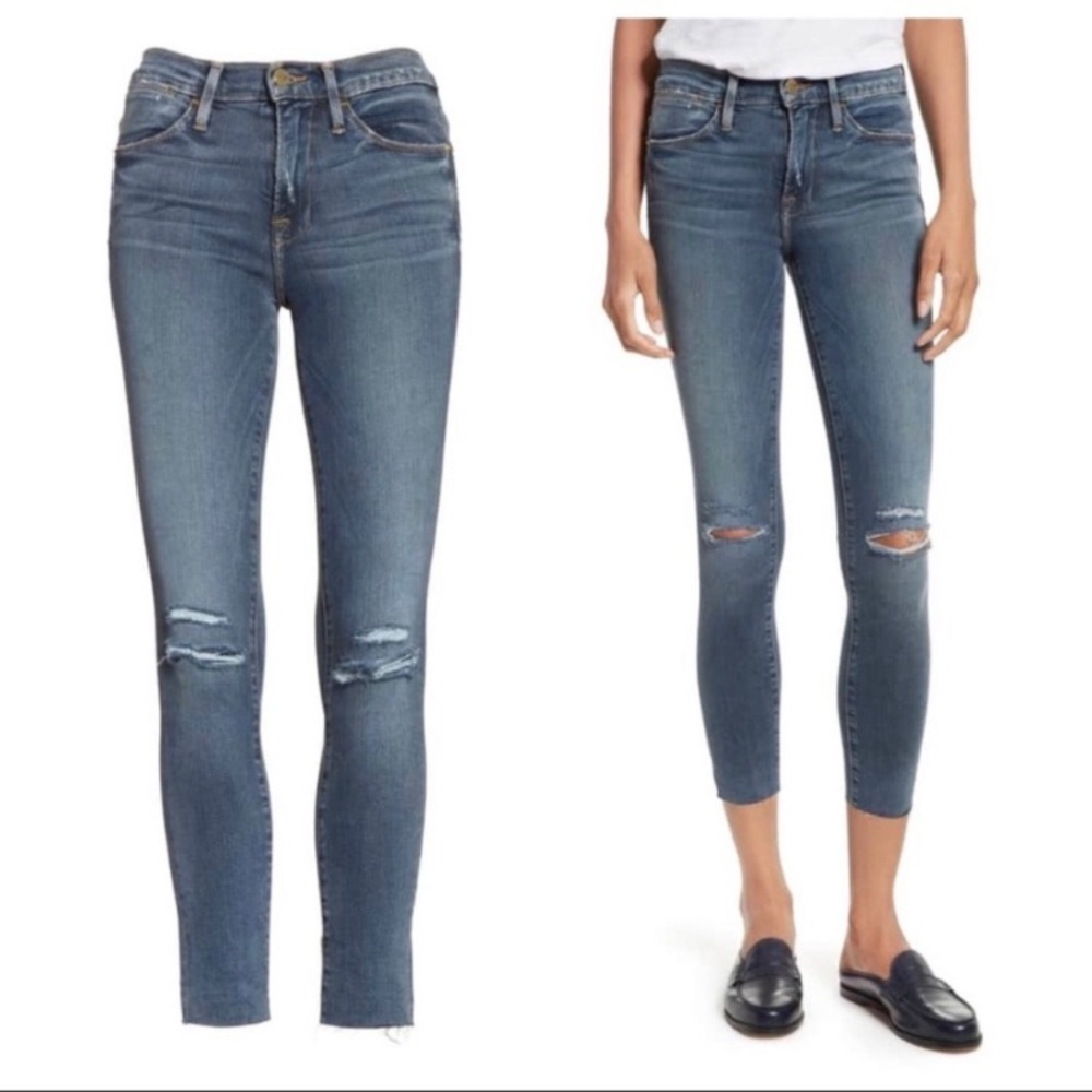~FRAME Denim Le High Skinny Jeans in Waterhaven~